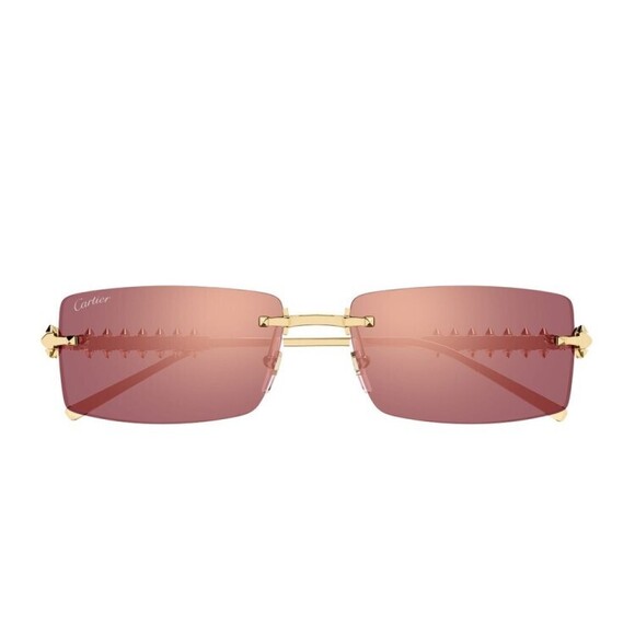 Cartier Ct0604s Clash De Rectangular Rimless Sunglasses - NWT